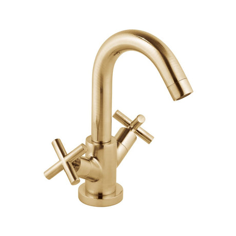 Vado Elements Single Taphole Basin Mixer Tap - Brushed Gold - IND-ELW100F/SB-BRG