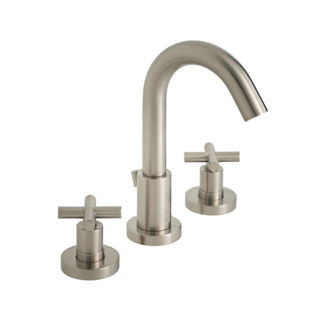 Vado Elements 3 Hole Basin Mixer Deck Mounted with Pop-up Waste And Honeycomb Flow Regulator - Brushed Nickel - IND-ELW101F-BRN