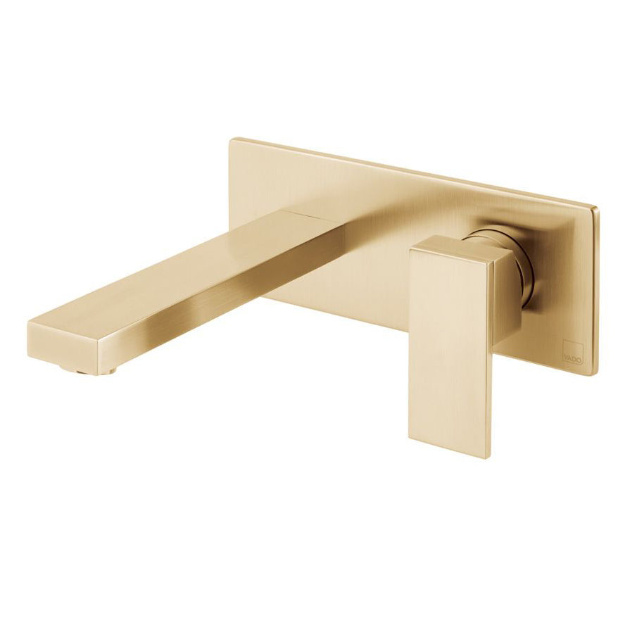 Vado Notion Wall Mounted Basin Mixer Tap - Brushed Gold - IND-NOT109FS/A-BRG