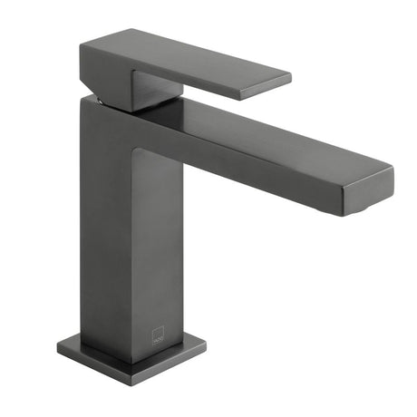 Vado Notion Slimline Mono Basin Mixer Tap with Lever Handle - Brushed Black - IND-NOT200/SB-BLK
