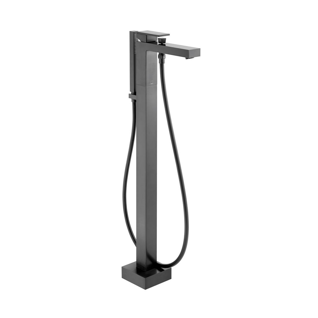 Vado Notion Freestanding Bath Mixer Tap With Shower Kit - Brushed Black - IND - NOT233 - BLK - TAP 'N' SHOWER