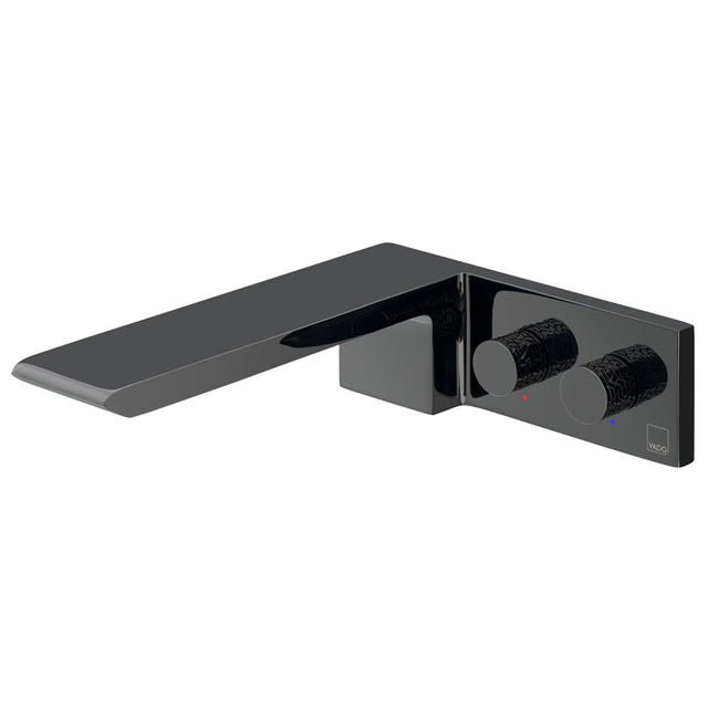 Vado Omika Noir Wall Mounted Basin Mixer Tap - Polished Black - IND-OMI109-PB
