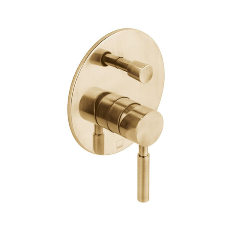 Vado Origins 2 Outlet Manual Shower Valve With Diverter - Brushed Gold - IND-ORI147A-BRG