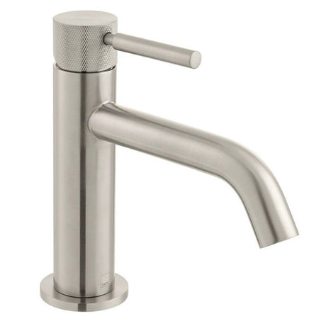 Vado Knurled Accents Slimline Mono Basin Mixer Tap - Brushed Nickel - IND - ORI200/SB - BRNK - TAP 'N' SHOWER