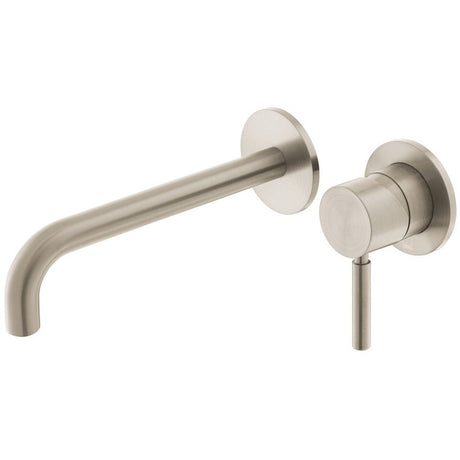 Vado Origins 2 Tapholes Slimline Wall Mounted Basin Mixer Tap with 180mm Spout - Brushed Nickel - IND-ORI209SA-BRN