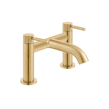 Vado Knurled Accents Bath Filler Tap - Brushed Gold - IND - ORI237 - BRGK - TAP 'N' SHOWER