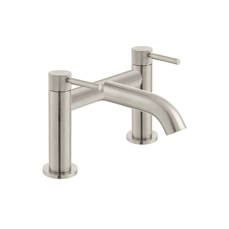Vado Knurled Accents Bath Filler Tap - Brushed Nickel - IND - ORI237 - BRNK - TAP 'N' SHOWER