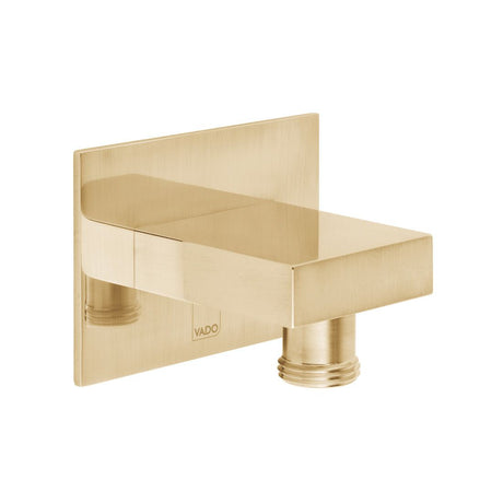 Vado Showering Solutions Square Wall Outlet - Brushed Gold - IND-OUTLET/SQ-BRG