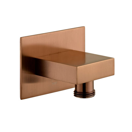 Vado Showering Solutions Square Wall Outlet - Brushed Bronze - IND-OUTLET/SQ-BRZ