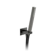 Vado Showering Solutions Square Single Function Mini Shower Kit with Integrated Outlet and Wall Mounted Bracket - Brushed Black - IND-SFMKWO/SQ-BLK