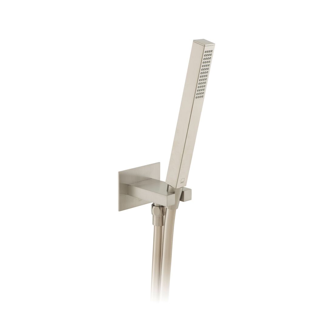 Vado Showering Solutions Square Single Function Mini Shower Kit with Integrated Outlet and Wall Mounted Bracket - Brushed Nickel - IND-SFMKWO/SQ-BRN