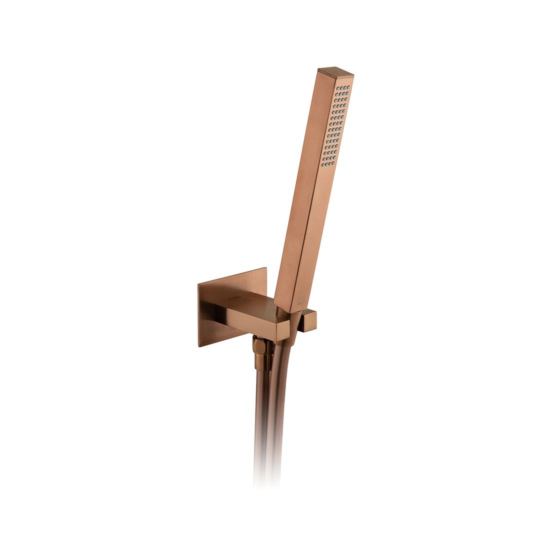 Vado Showering Solutions Square Single Function Mini Shower Kit with Integrated Outlet and Wall Mounted Bracket - Brushed Bronze - IND-SFMKWO/SQ-BRZ