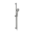 Vado Showering Solutions Round Single Function Air-Injection Slide Shower Rail Kit - Brushed Black - IND-SFSRK/RO-ATM-BLK