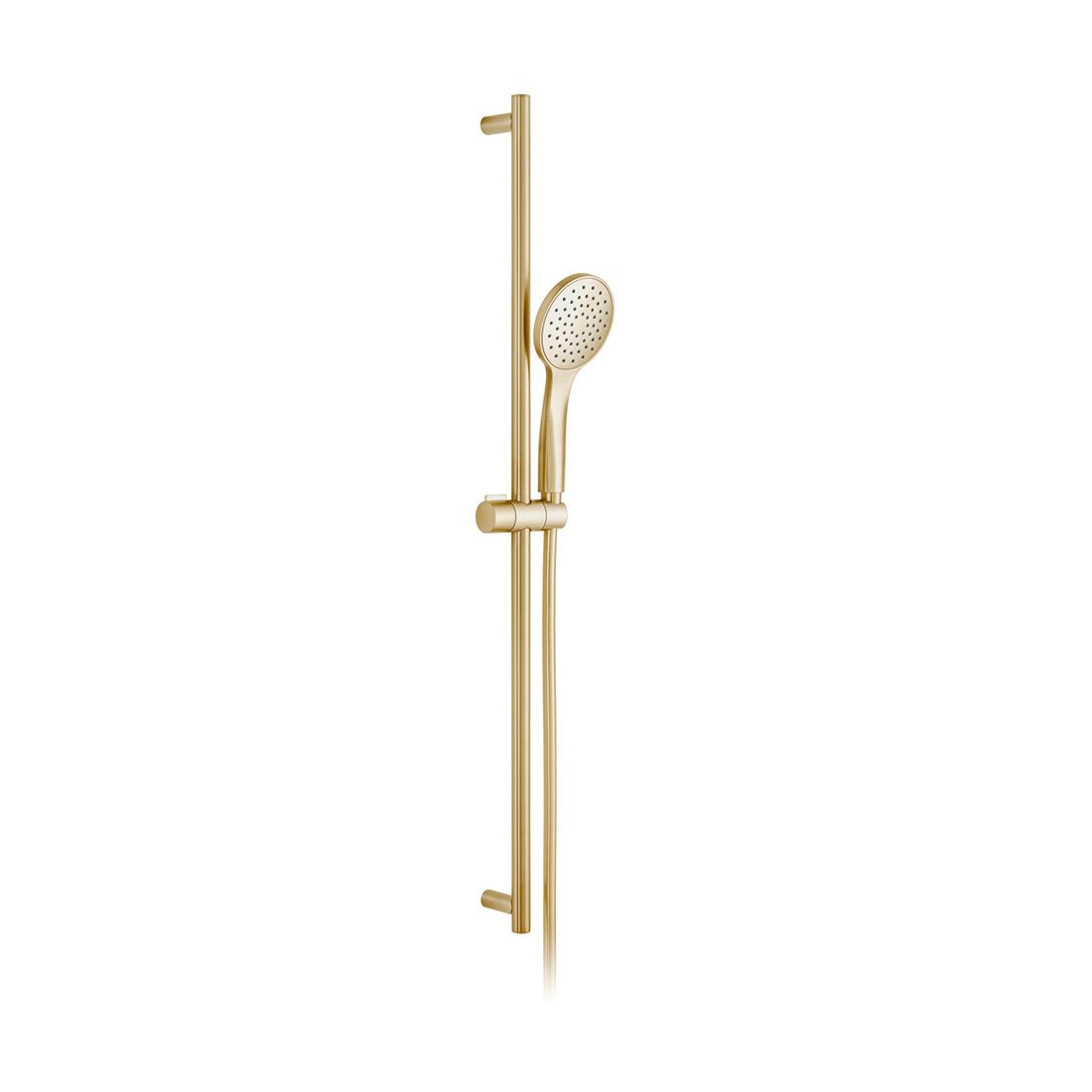 Vado Showering Solutions Round Single Function Air-Injection Slide Shower Rail Kit - Brushed Gold - IND-SFSRK/RO-ATM-BRG
