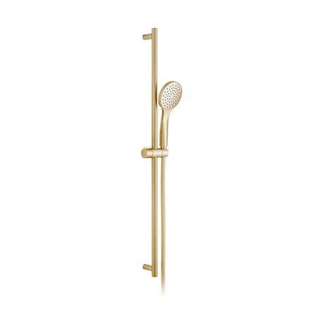 Vado Showering Solutions Round Single Function Air-Injection Slide Shower Rail Kit - Brushed Gold - IND-SFSRK/RO-ATM-BRG
