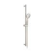 Vado Showering Solutions Round Single Function Air-Injection Slide Shower Rail Kit - Brushed Nickel - IND-SFSRK/RO-ATM-BRN