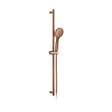 Vado Showering Solutions Round Single Function Air-Injection Slide Shower Rail Kit - Brushed Bronze - IND-SFSRK/RO-ATM-BRZ