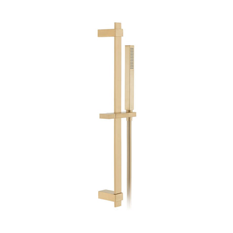 Vado Showering Solutions Single Function Slide Shower Rail Kit - Brushed Gold - IND-SFSRK/SQ-BRG