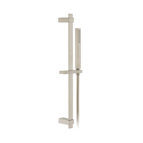 Vado Showering Solutions Single Function Slide Shower Rail Kit - Brushed Nickel - IND-SFSRK/SQ-BRN