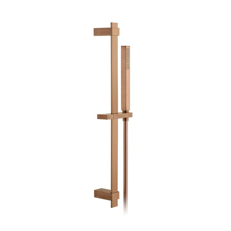 Vado Showering Solutions Single Function Slide Shower Rail Kit - Brushed Bronze - IND-SFSRK/SQ-BRZ