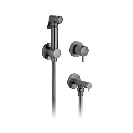 Vado Wastes & Fittings Luxury Shattaf Kit - Brushed Black - IND-SHATTAF/163-BLK