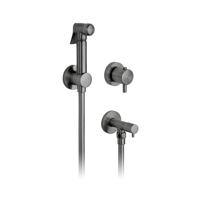 Vado Wastes & Fittings Luxury Shattaf Kit - Brushed Black - IND-SHATTAF/163-BLK