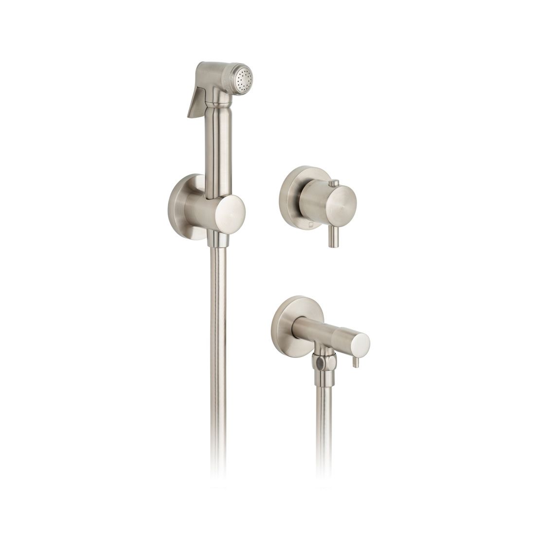 Vado Wastes & Fittings Luxury Shattaf Kit - Brushed Nickel - IND-SHATTAF/163-BRN
