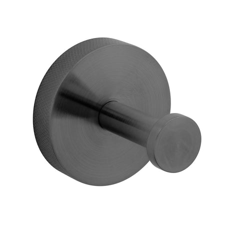 Vado Spa Individual Knurled Robe Hook - Brushed Black - IND - SPA186 - BLKK - TAP 'N' SHOWER