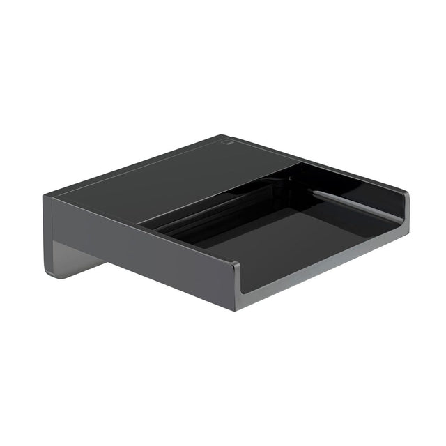 Vado Omika Noir Wall Mounted Waterfall Bath Spout - Polished Black - IND-SYN240/W-PB