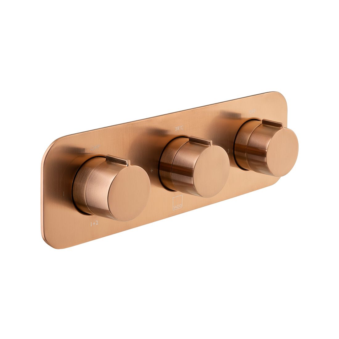 Vado Tablet Altitude 3 Outlet Thermostatic Shower Valve with All-Flow Function - Brushed Bronze - IND-T128/3-H-ALT-BRZ