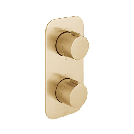 Vado Tablet Altitude 2 Outlet Thermostatic Shower Valve with All-Flow Function - Brushed gold - IND-T148/2-ALT-BRG