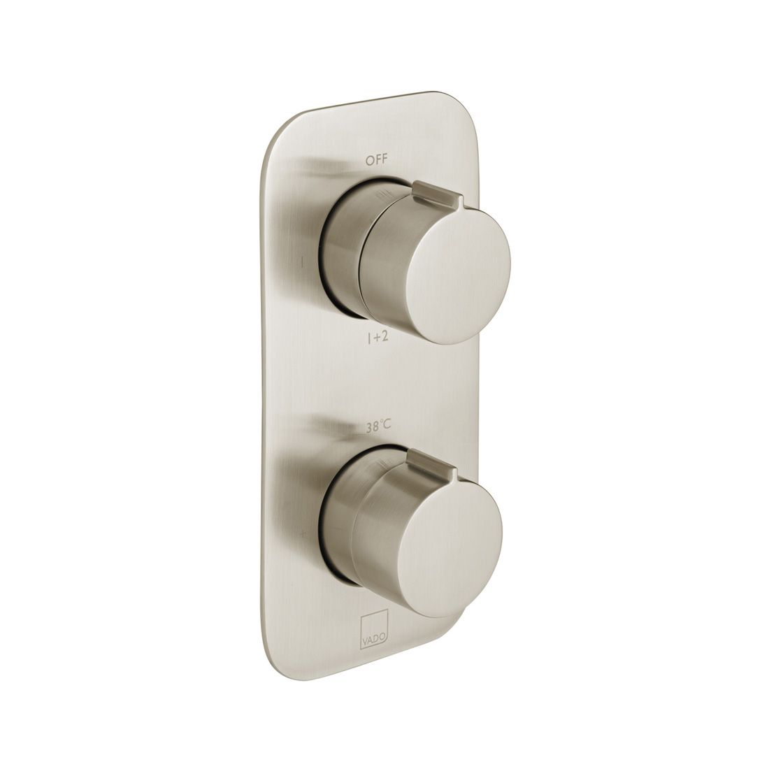 Vado Tablet Altitude 2 Outlet Thermostatic Shower Valve with All-Flow Function - Brushed Nickel - IND-T148/2-ALT-BRN