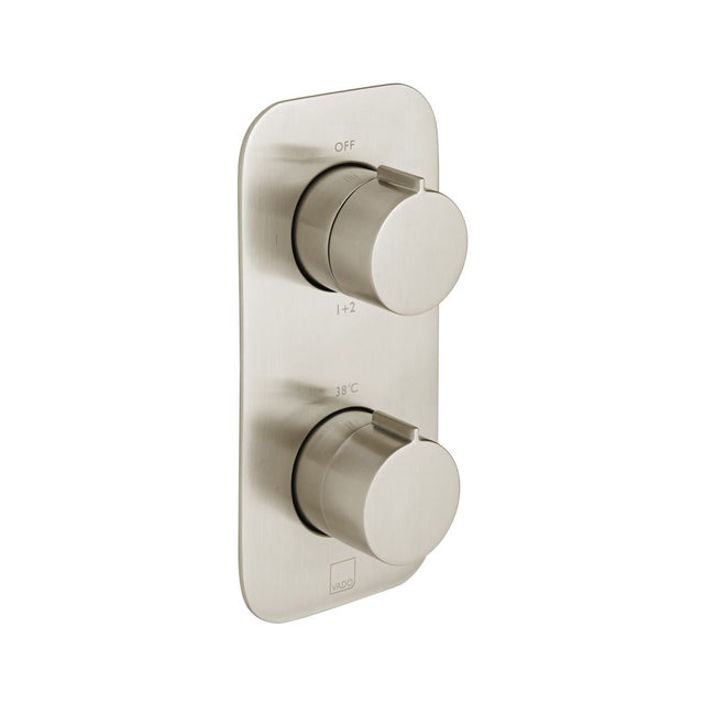 Vado Tablet Altitude 2 Outlet Thermostatic Shower Valve with All-Flow Function - Brushed Nickel - IND-T148/2-ALT-BRN