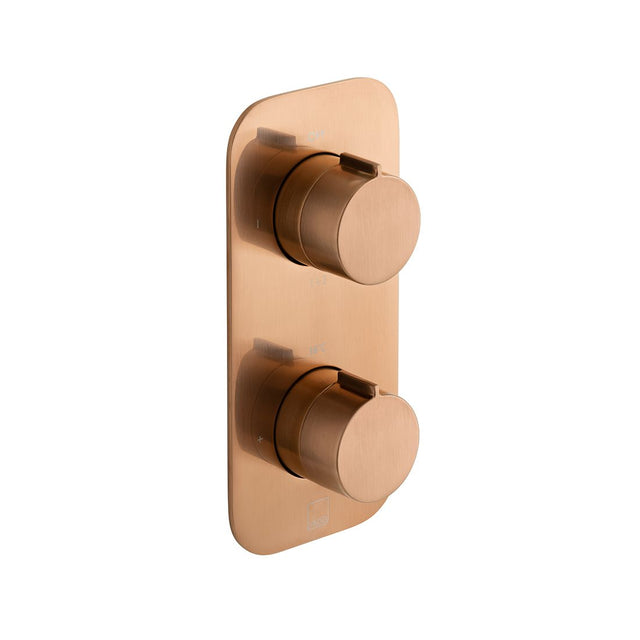 Vado Tablet Altitude 2 Outlet Thermostatic Shower Valve with All-Flow Function - Brushed Bronze - IND-T148/2-ALT-BRZ