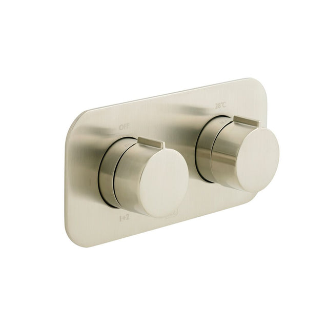 Vado Tablet Altitude 2 Outlet Thermostatic Shower Valve with All-Flow Function - Brushed Nickel - IND-T148/2-H-ALT-BRN