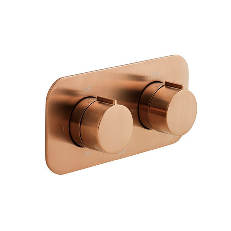 Vado Tablet Altitude 2 Outlet Thermostatic Shower Valve with All-Flow Function - Brushed Bronze - IND-T148/2-H-ALT-BRZ