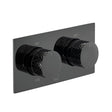 Vado Omika Noir 2 Outlet Thermostatic Shower Valve With All-flow Function - Polished Black - IND-T148/2-H-OMI-PB