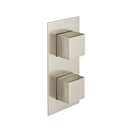 Vado Tablet Notion 2 Outlet Thermostatic Shower Valve with All-Flow Function - Brushed Nickel - IND-T148/2-NOT-BRN