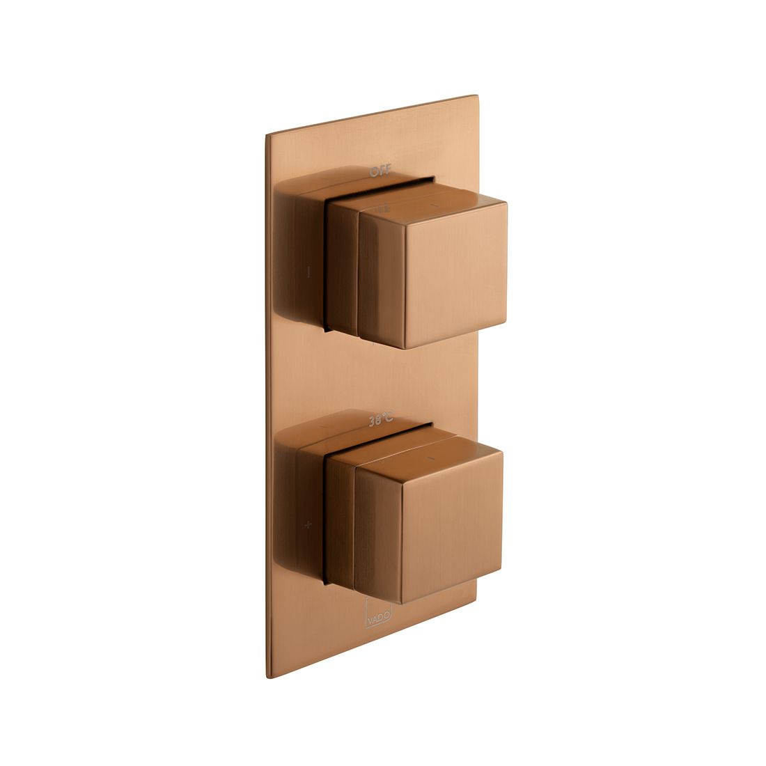 Vado Tablet Notion 2 Outlet Thermostatic Shower Valve with All-Flow Function - Brushed Bronze - IND-T148/2-NOT-BRZ