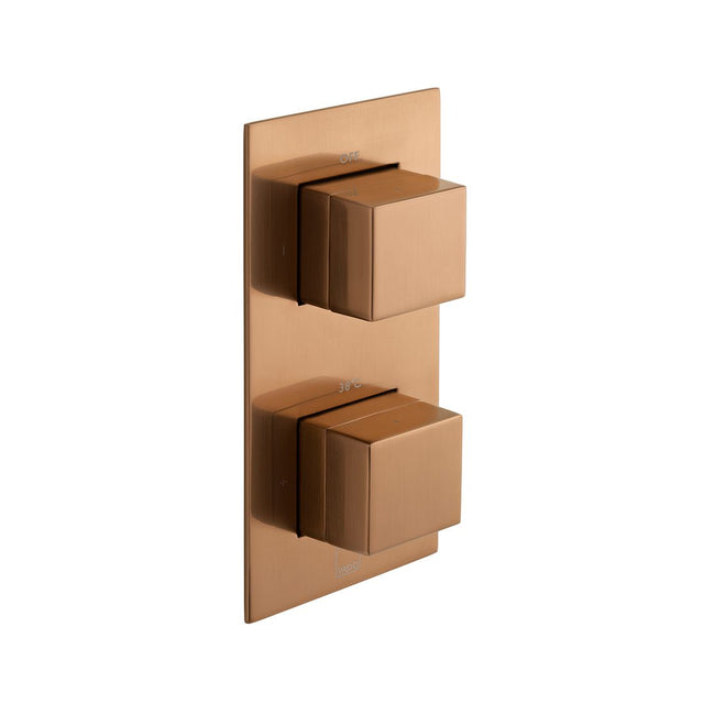 Vado Tablet Notion 1 Outlet Thermostatic Shower Valve - Brushed Bronze - IND-T148-NOT-BRZ