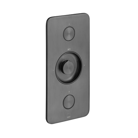 Vado Zone 2 Outlet Concealed Thermostatic Shower Valve with Push Button Control - Brushed Black - IND-Z128/2-BLK
