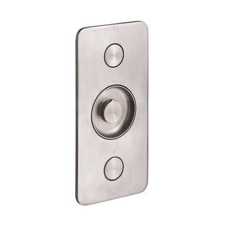 Vado Zone 2 Outlet Concealed Thermostatic Shower Valve with Push Button Control - Brushed Nickel - IND-Z128/2-BRN