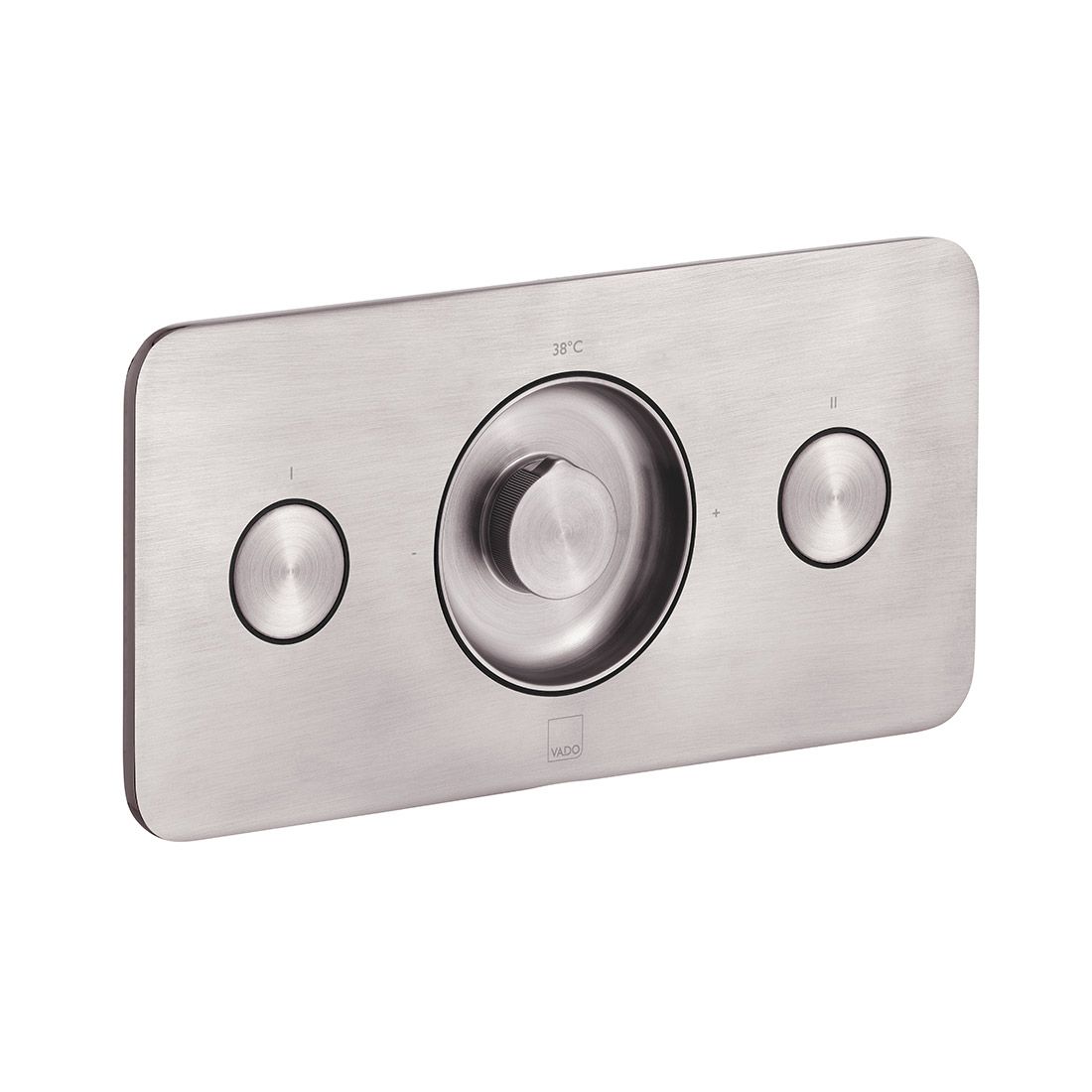 Vado Zone 2 Outlet Concealed Thermostatic Shower Valve with Push-button Control - Brushed Nickel - IND-Z128/2-H-BRN