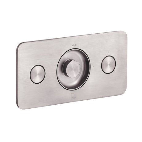 Vado Zone 2 Outlet Concealed Thermostatic Shower Valve with Push-button Control - Brushed Nickel - IND-Z128/2-H-BRN