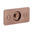 Vado Zone 2 Outlet Concealed Thermostatic Shower Valve with Push - button Control - Brushed Bronze - IND - Z128/2 - H - BRZ - TAP 'N' SHOWER