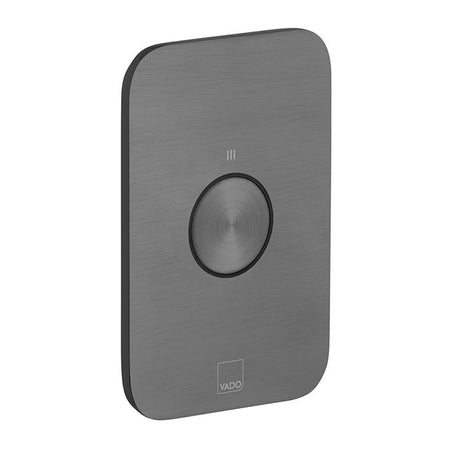 Vado Zone 1 Button 1 Outlet Vertical Concealed Stop Valve To Pair - Brushed Black - IND-Z143-BLK