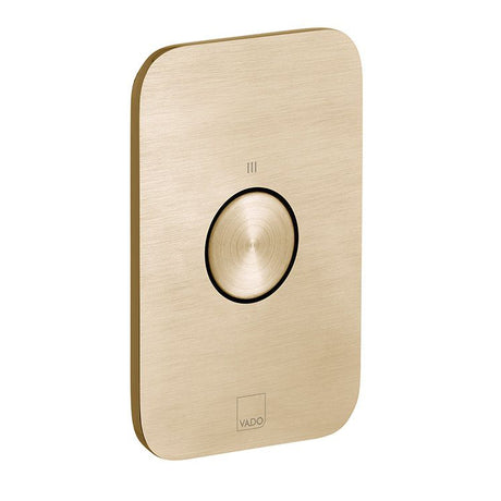 Vado Zone 1 Button 1 Outlet Vertical Concealed Stop Valve To Pair - Brushed Gold - IND-Z143-BRG