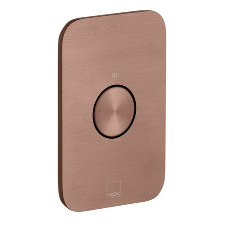 Vado Zone 1 Button 1 Outlet Vertical Concealed Stop Valve To Pair - Brushed Bronze - IND-Z143-BRZ