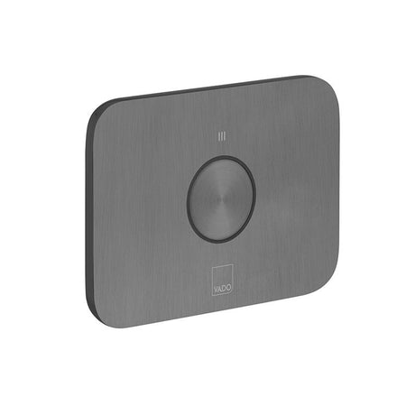 Vado Zone 1 Button 1 Outlet Horizontal Concealed Stop Valve to pair - Brushed Black - IND-Z143-H-BLK
