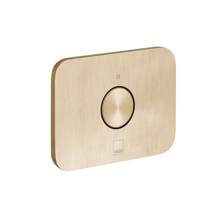 Vado Zone 1 Button 1 Outlet Horizontal Concealed Stop Valve to pair - Brushed Gold - IND-Z143-H-BRG